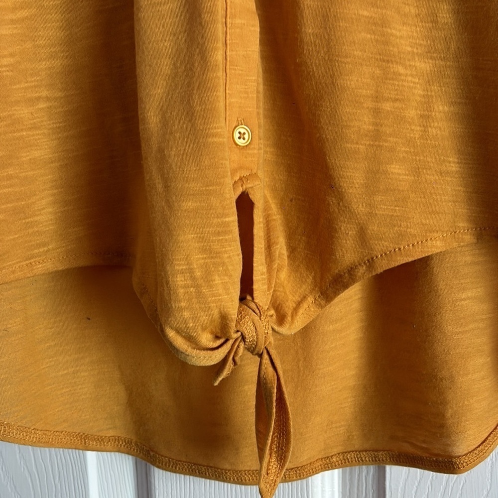 Yellow Front Tie Top Size XL - Picture 3 of 5
